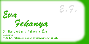 eva fekonya business card