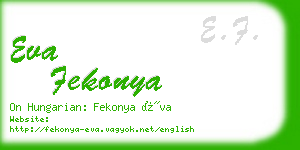 eva fekonya business card